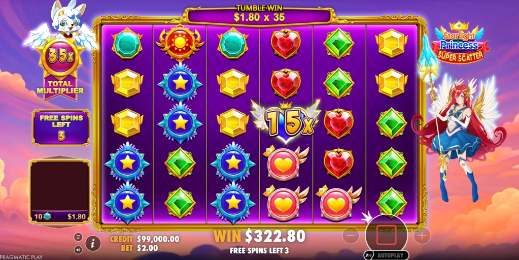 Starlight Princess Super Scatter - Super Free Spins